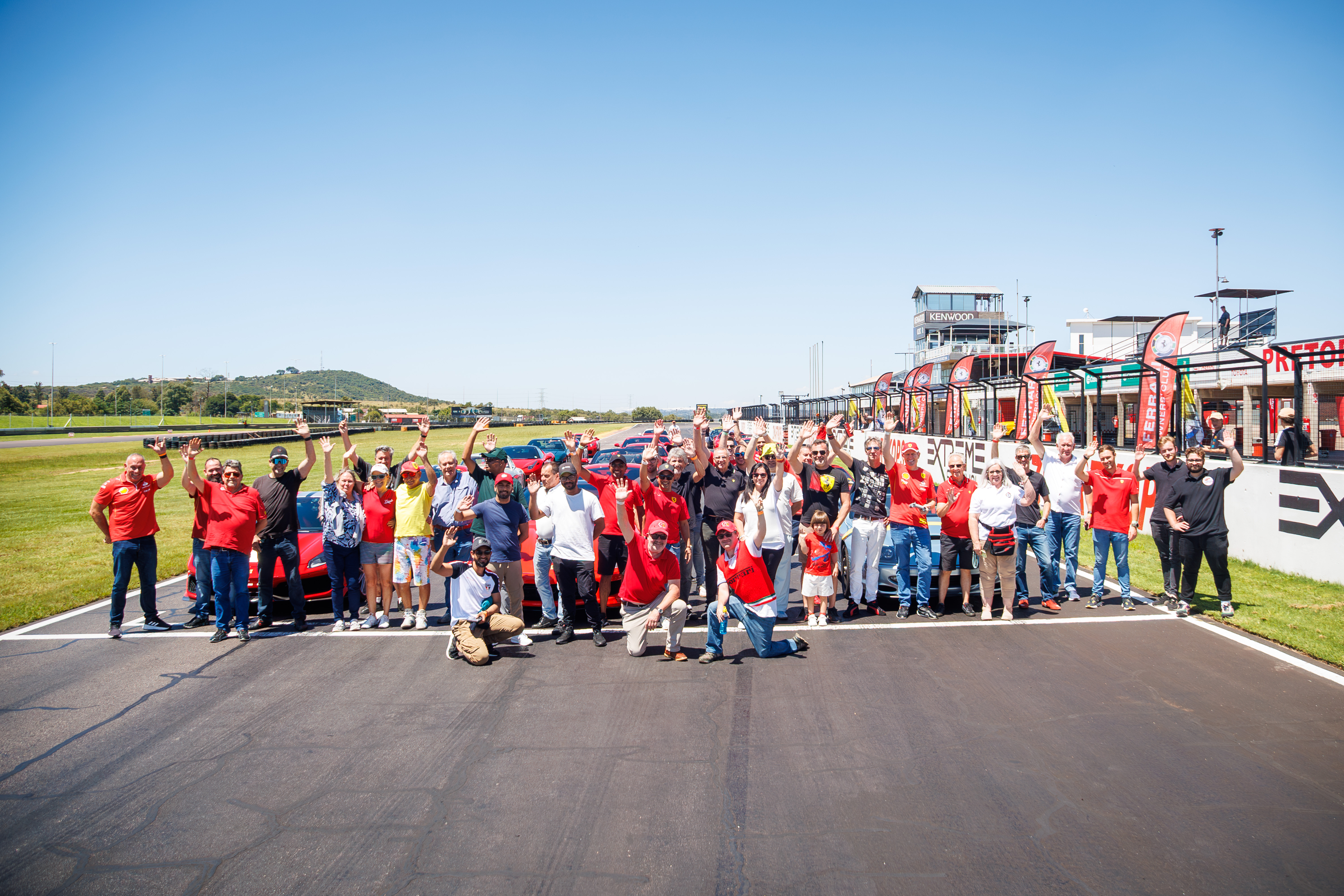 Ferrari Day racing track day - Swartkops raceway - Group photography. Lifestyle photography